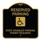 Signmission Reserved Parking State Disabled Parking Permit Required Handicapped Alum, 18" x 18", BG-1818-23008 A-DES-BG-1818-23008 - alternate 1
